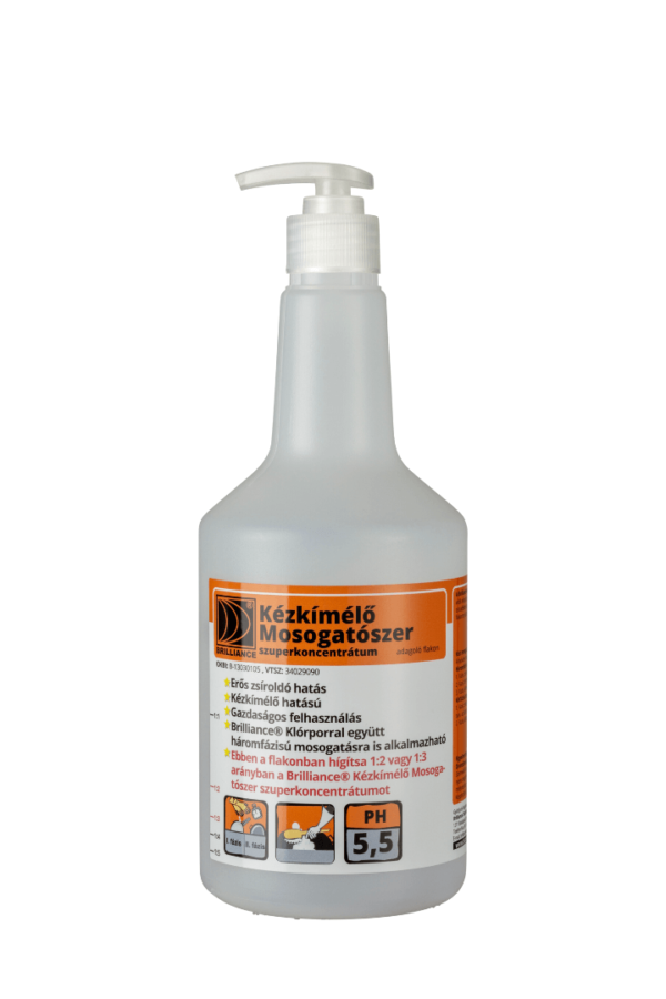 Kézkímélő mosogatószer szuperkoncentrátum adagoló flakon pumpával 750ml (üres)