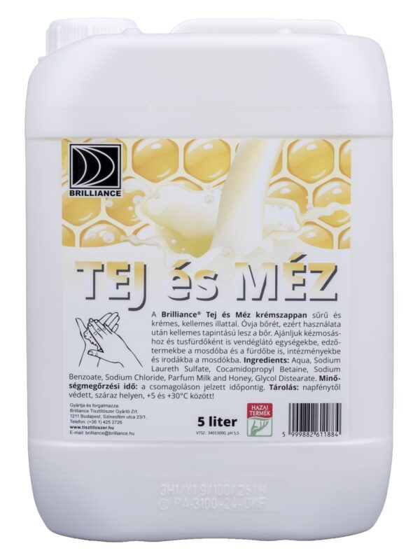 Brilliance® Tej és Méz krémszappan 5 liter