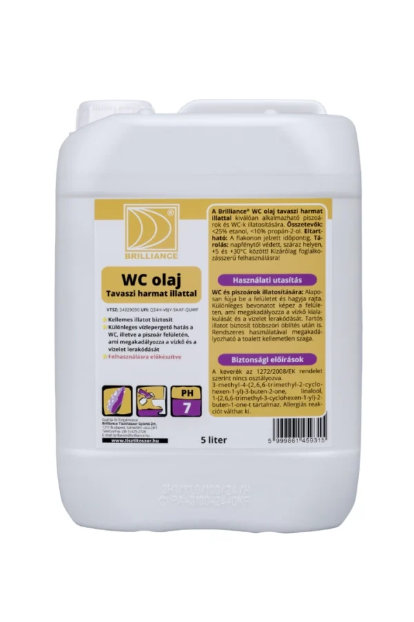 Brilliance® WC olaj tavaszi harmat illattal 5 liter