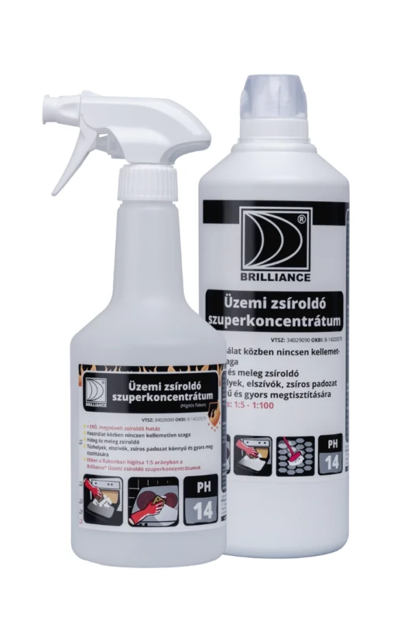 Brilliance® Üzemi zsíroldó szuperkoncentrátum 1 liter + hígítós flakonnal