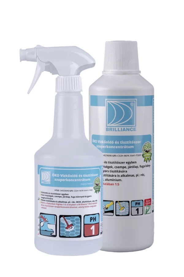 Brilliance® ÖKO Vízkőoldó és tisztítószer szuperkoncentrátum 1 liter + hígítós flakonnal