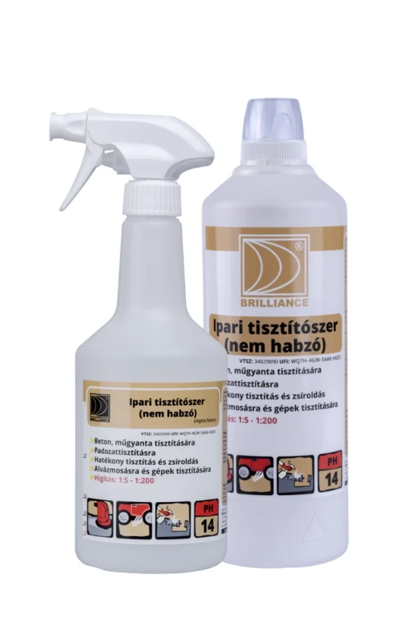 Brilliance® Ipari tisztítószer (nem habzó) 1 liter + hígítós flakonnal