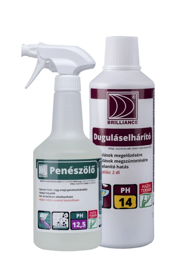 Brilliance® Penészölő 0,75 liter + Brilliance® Duguláselhárító 1 liter