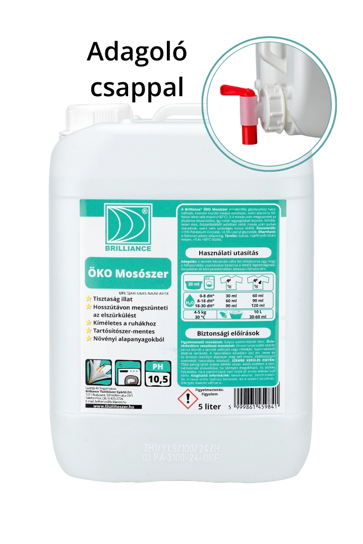 Brilliance® ÖKO mosószer 5 liter (adagoló csappal)