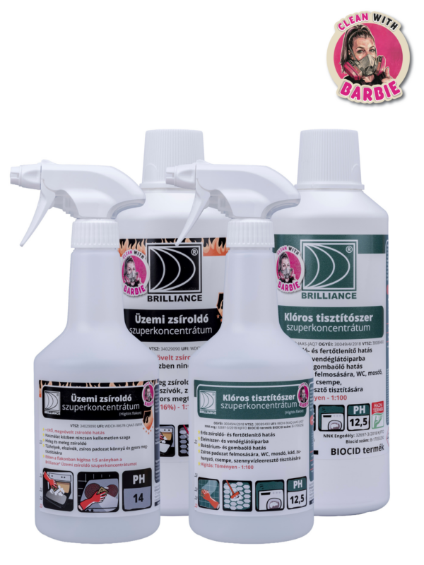 Klóros tisztítószer szuperkoncentrátum + Üzemi zsíroldó szuperkoncentrátum - Limitált kiadás