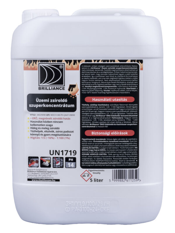 Brilliance® Üzemi zsíroldó szuperkoncentrátum 5 liter
