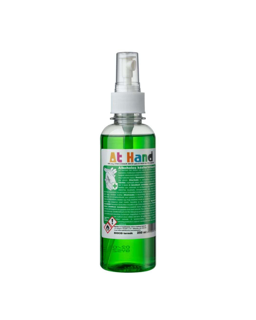 tisztitoszer-hu-ah025 szf 01 at hand kezfertotlenito szorofejjel 250ml