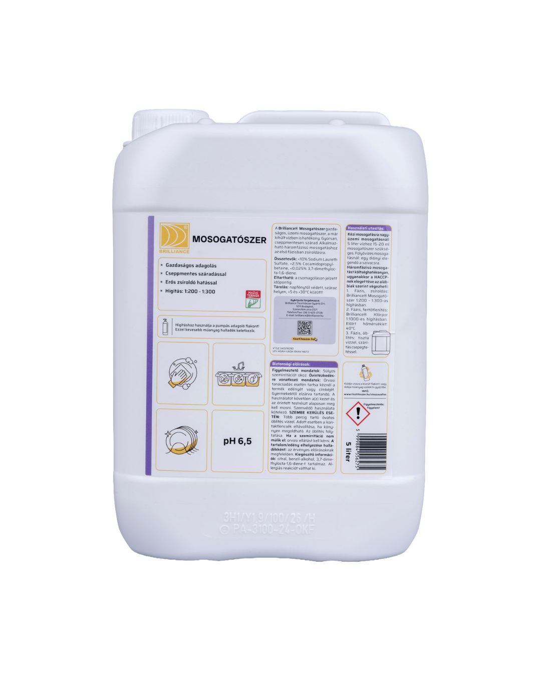tisztitoszer-hu-Brilliance Mosogatószer 5 liter 2 tisztitoszer-hu-m5k 01 mosogatoszer 5 liter