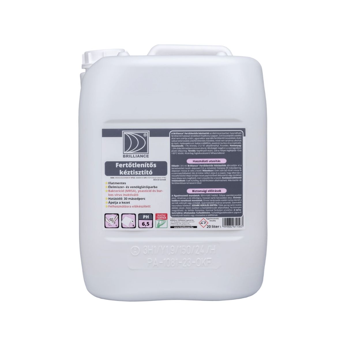 tisztitoszer-hu-Brilliance® Fertőtlenítős kéztisztító 20 liter 2 tisztitoszer-hu-FK20B 01 brilliance fertotlenitos keztisztito 720 1080 20 liter 2503