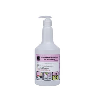 Fertőtlenítős mosogató- és tisztítószer adagoló flakon pumpával 750ml (üres)