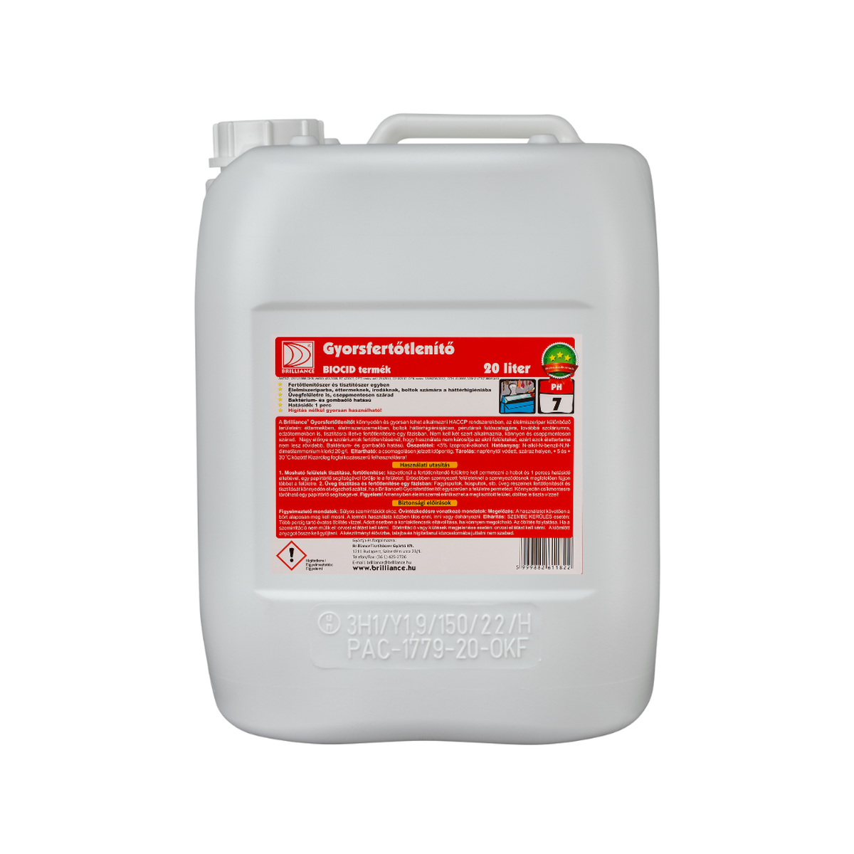 tisztitoszer-hu-Brilliance® Gyorsfertőtlenítő 20 liter 2 tisztitoszer-hu-GYF20B 01 brilliance gyorsfertotlenito 20 liter 720 1080 2022