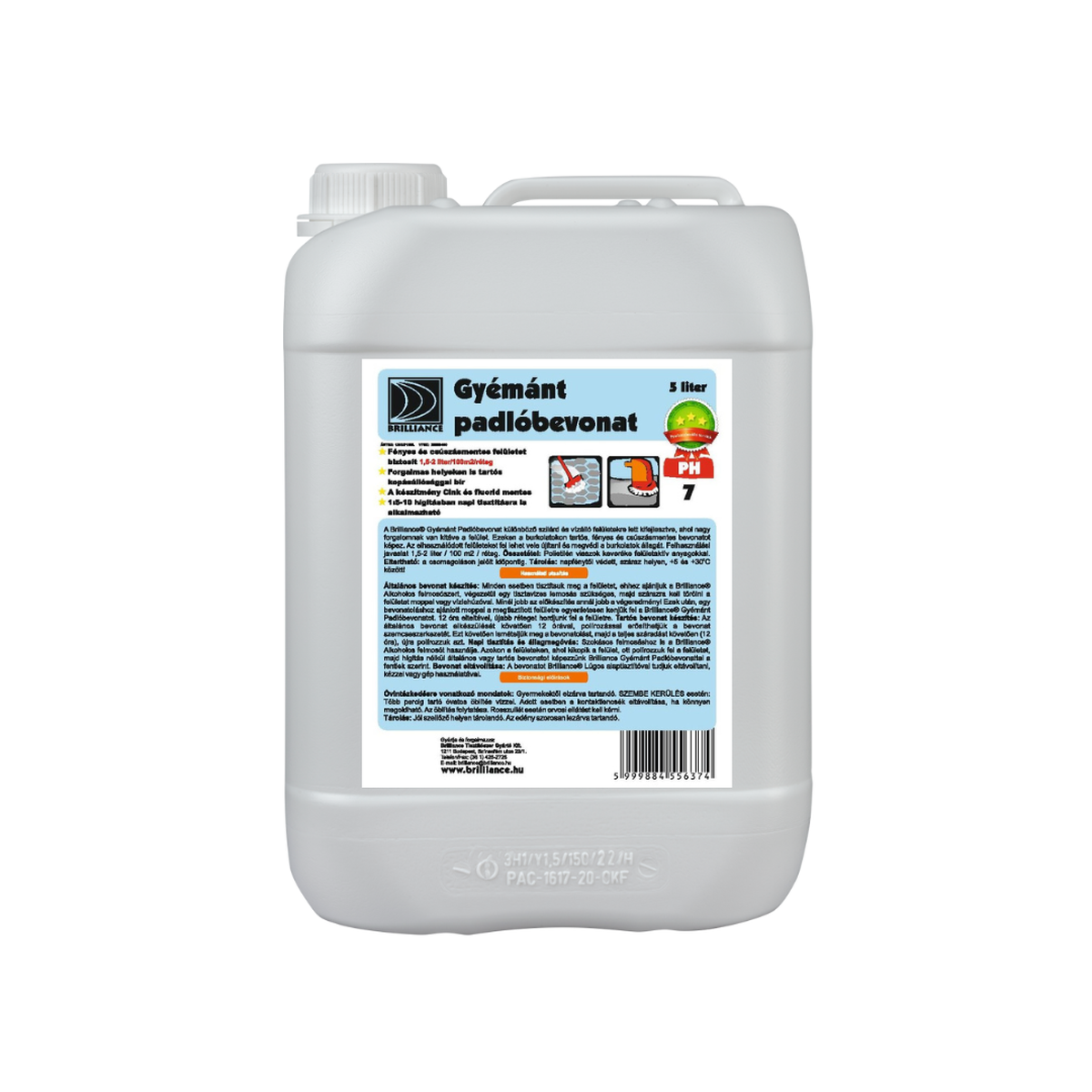 tisztitoszer-hu-Brilliance® Gyémánt padlóbevonat 5 liter 2 tisztitoszer-hu-GYP5K 01 brilliance gyemant padlobevonat 5 liter 720 1080 termek 2022