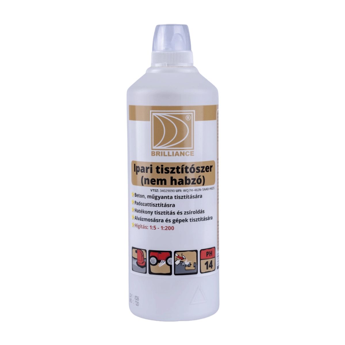 Brilliance® Ipari tisztítószer (nem habzó) 1 liter + hígítós flakonnal