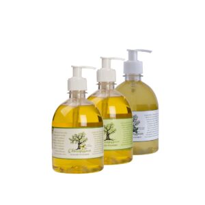 3x Olívaszappan (extraszűz olívaolajból) 500 ml (illatmentes + jázmin kivonattal + borsmenta kivonattal)
