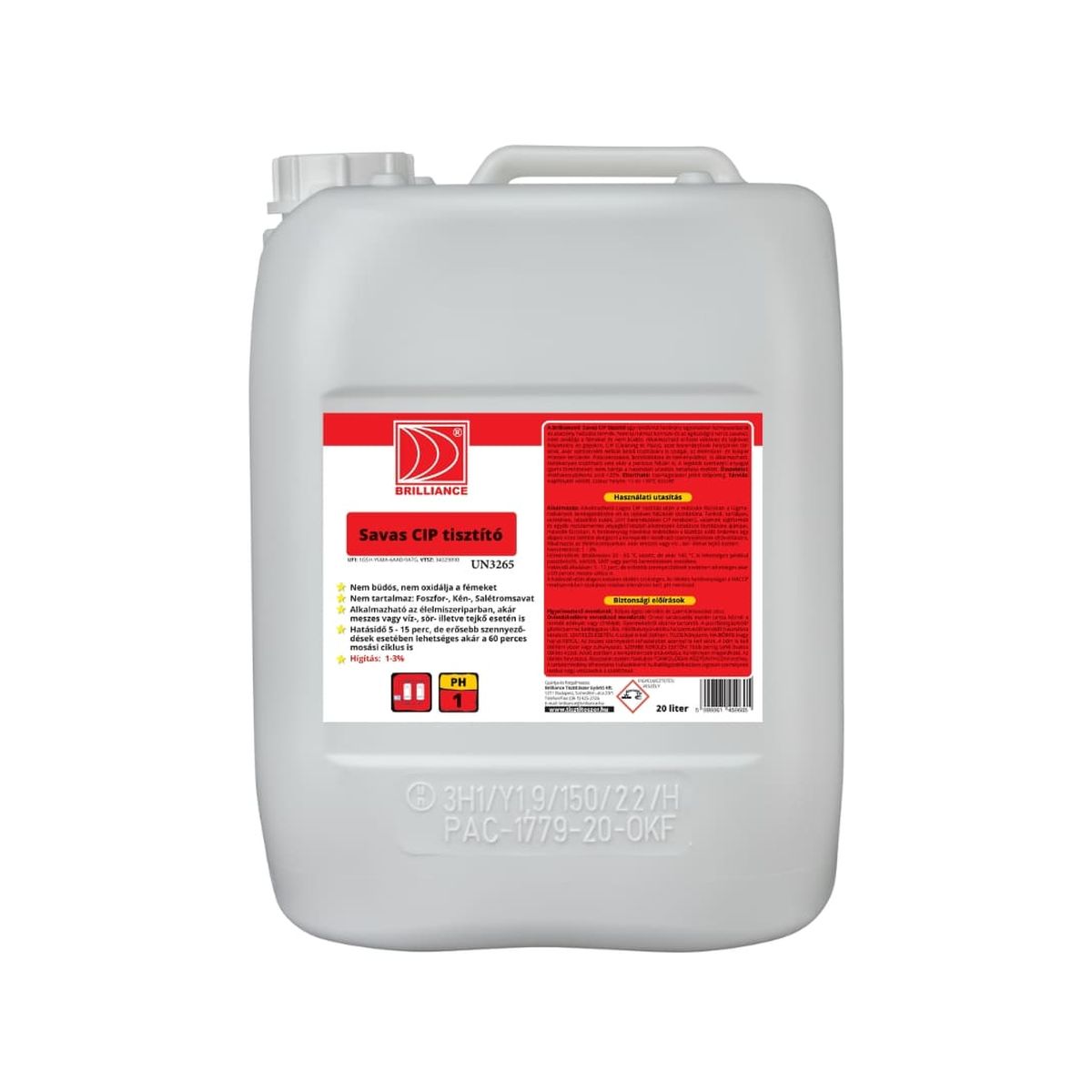 tisztitoszer-hu-Brilliance® Savas CIP tisztító 20 liter 2 tisztitoszer-hu-SCIPT20B 01 brilliance savas cip tisztito 720 1080