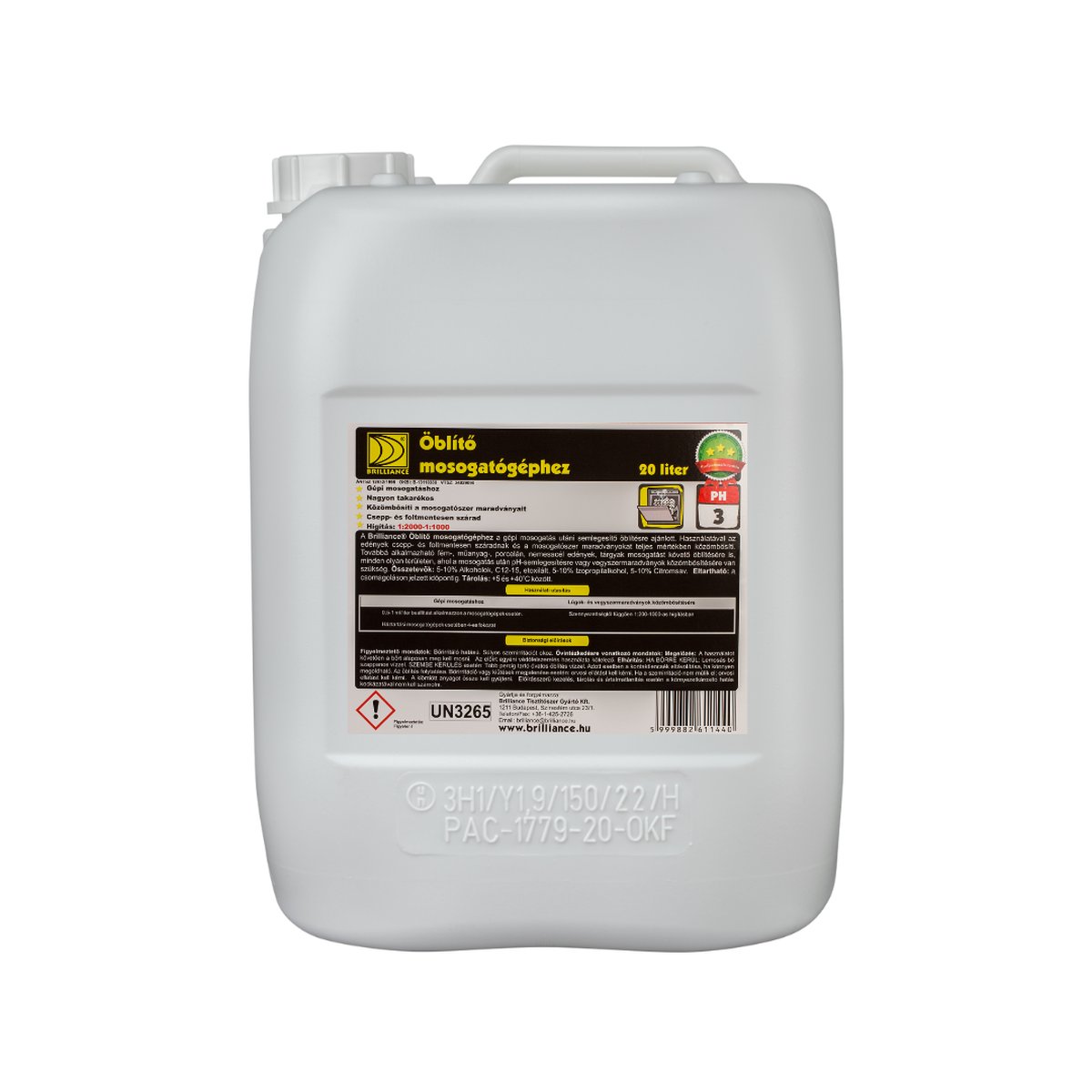 tisztitoszer-hu-Brilliance® Öblítő mosogatógéphez 20 liter 2 tisztitoszer-hu-SÖ20B 01 brilliance oblito mosogatogephez 20 liter 720 1080 2022