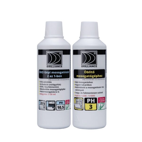 tisztitoszer-hu-Brilliance® ÖKO Gépi mosogatószer 2 az 1-ben 1 liter + Brilliance® Öblítő mosogatógéphez 1 liter 1 tisztitoszer-hu-ÖGM211+SÖ1 02 csomagajanlat 720 1080 gepi mos oblitovel 2025