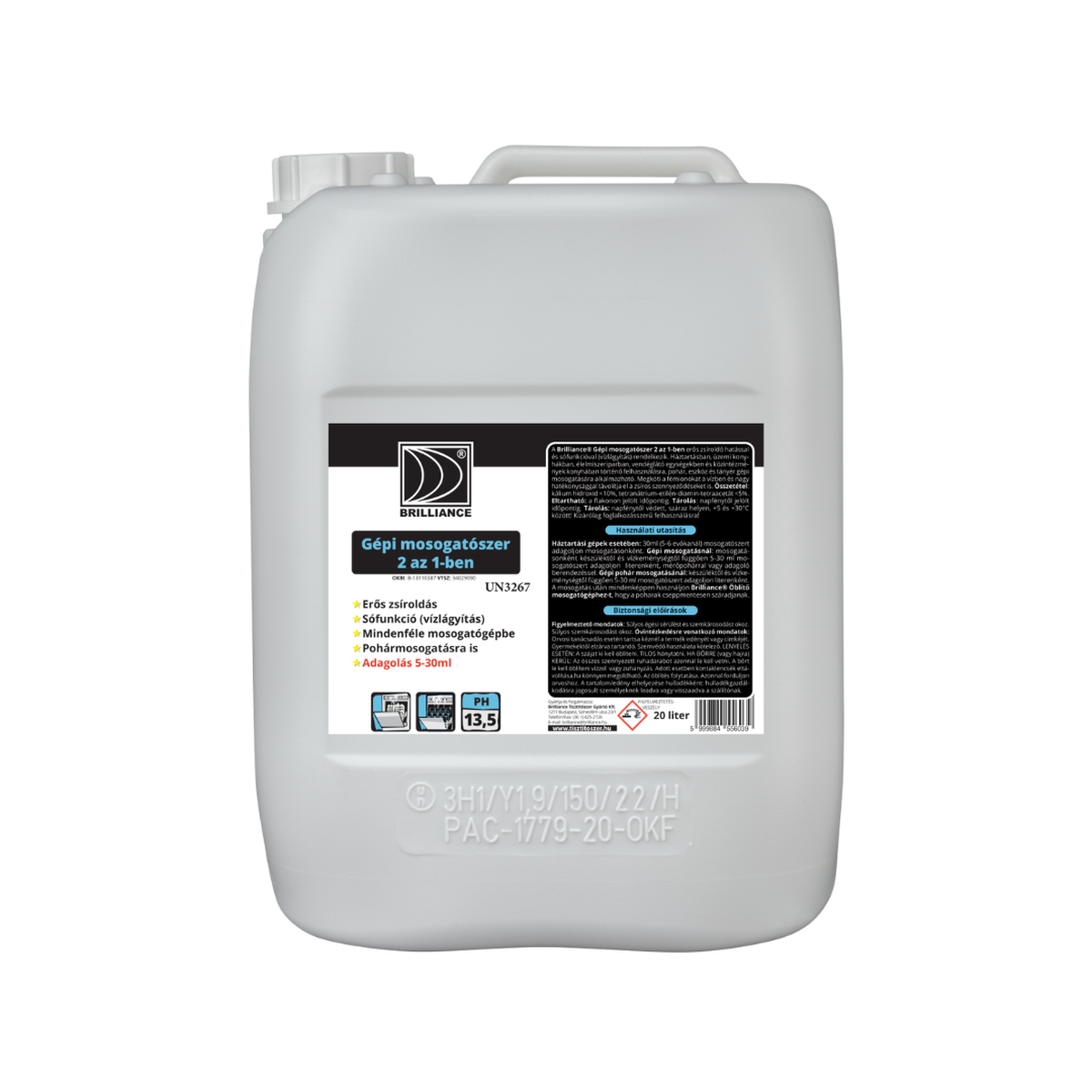 tisztitoszer-hu-Brilliance® ÖKO Gépi mosogatószer 2 az 1-ben 20 liter 2 tisztitoszer-hu-ÖGM2120B 01 brilliance gepi mosogatoszer 2 az 1 ben 20 liter 720 1080 termek 2022