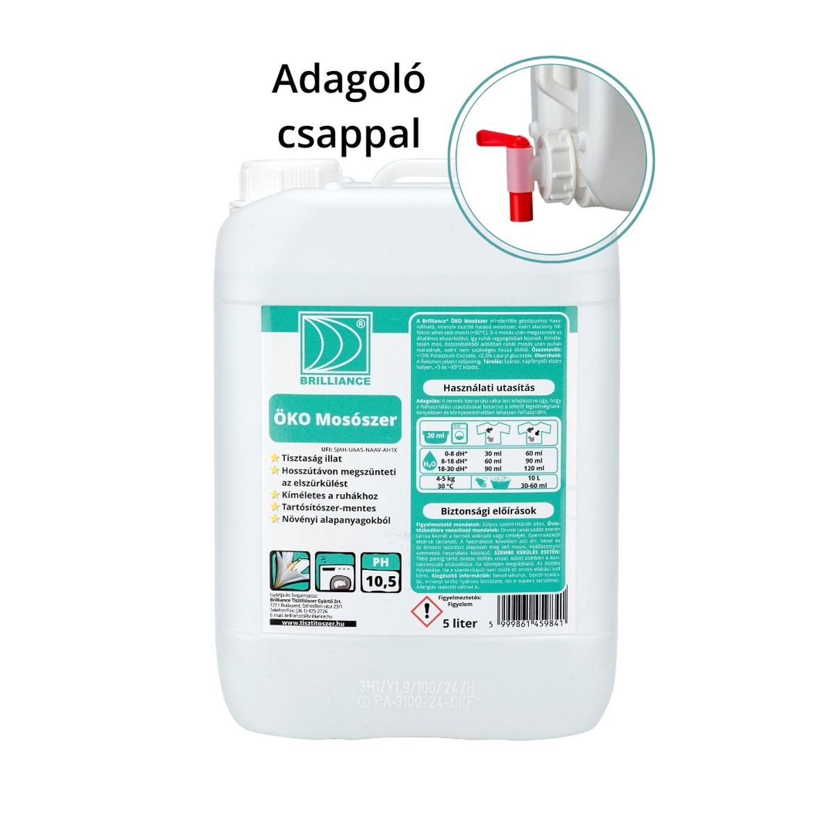 tisztitoszer-hu-Brilliance® ÖKO mosószer 5 liter (adagoló csappal) 2 tisztitoszer-hu-ÖMSZ5K ACS 01 brilliance oko mososzer 720 1080 adagolo csappal